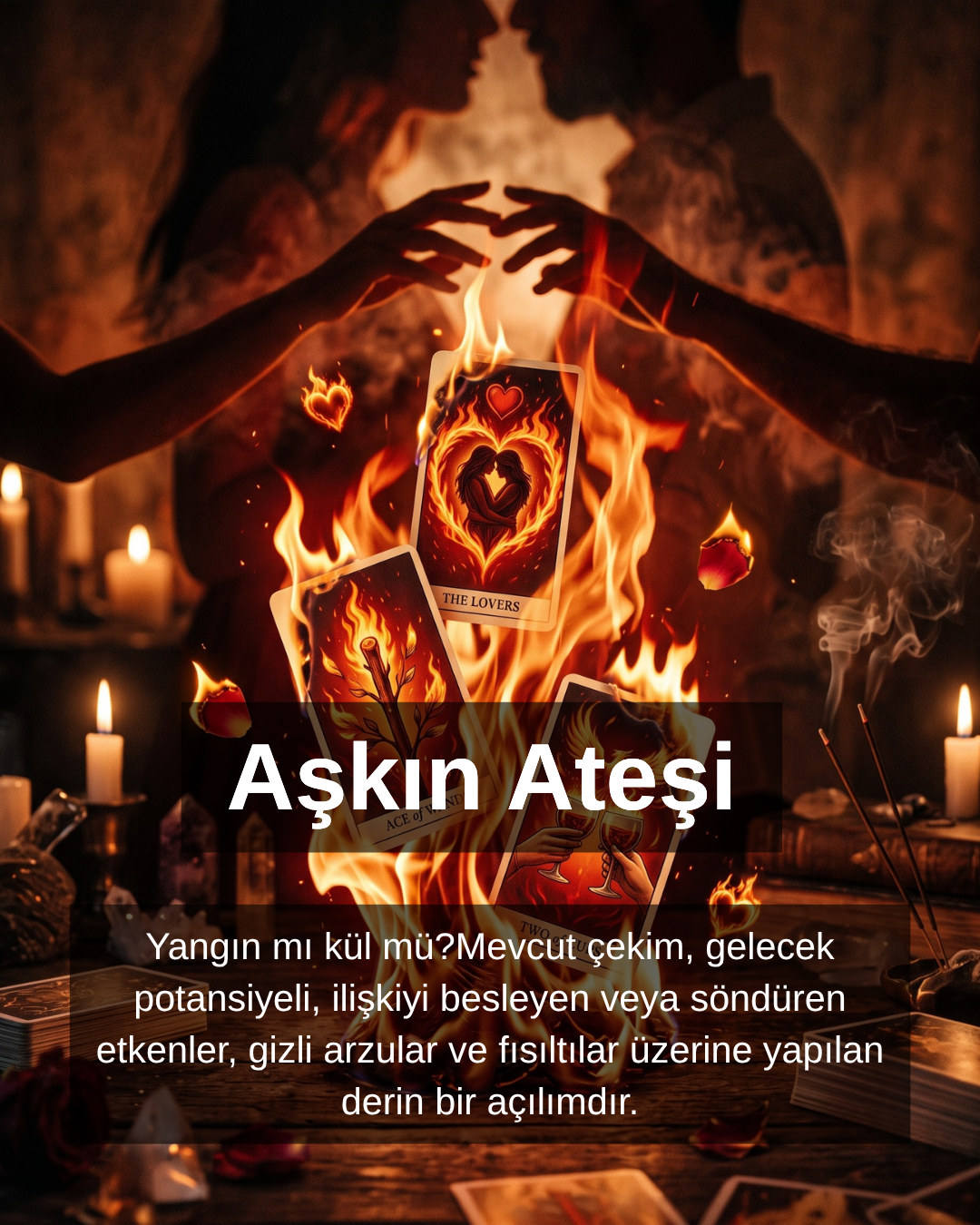 Aşk ateşi seansında yakılan mum alevi